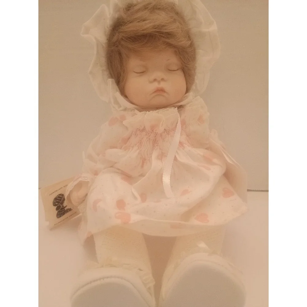 Vintage Ruth's Playmates Sleeping Doll Soft Bodied Porcelain Head & Hands 12